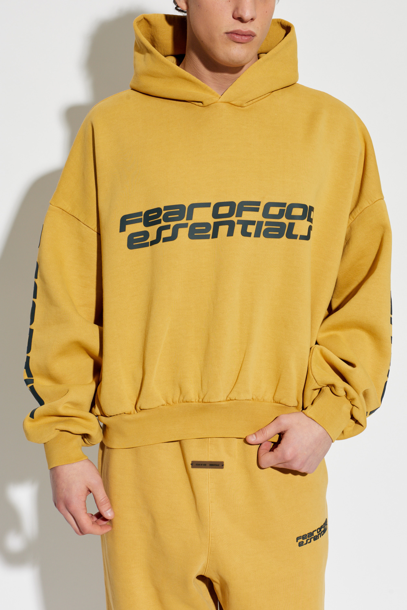 Yellow Sweatshirt with logo Fear Of God Essentials - Vitkac Canada